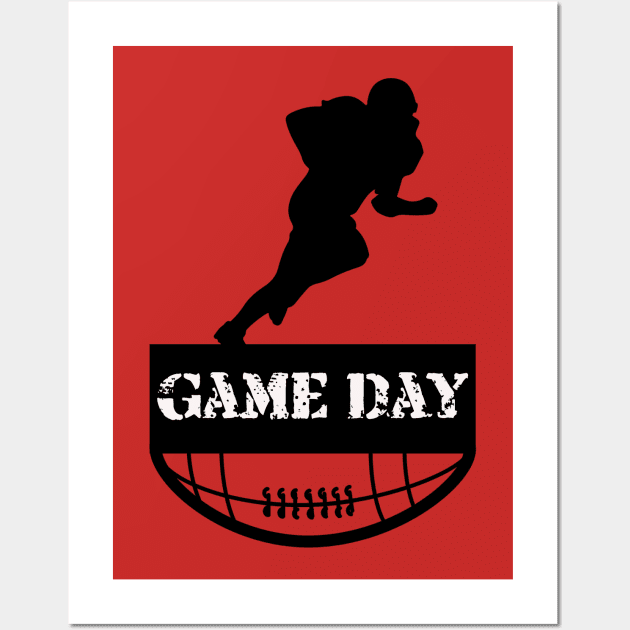 American Football Game Day Design Wall Art by Art Pal